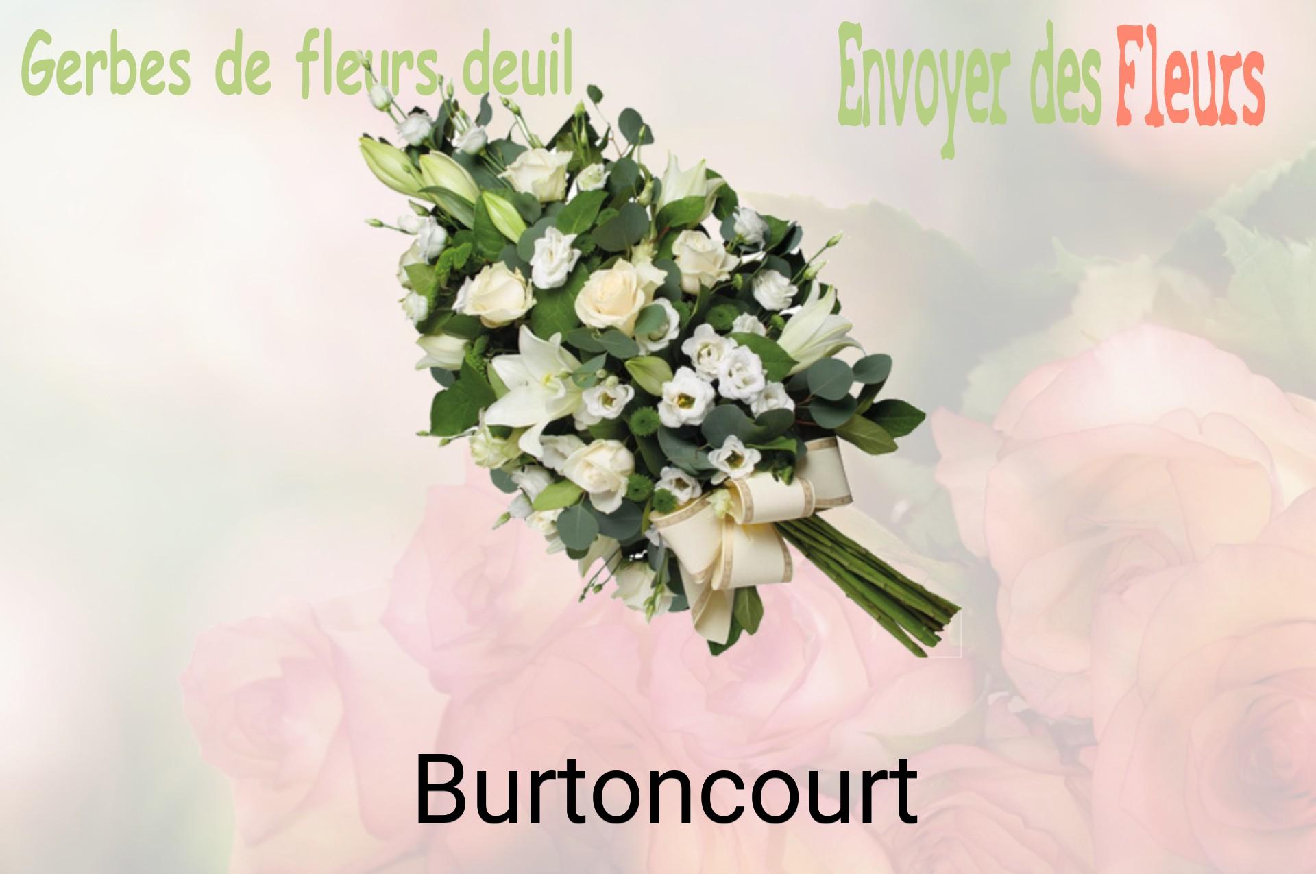 Gerbe de fleurs de deuil livrée à Burtoncourt
